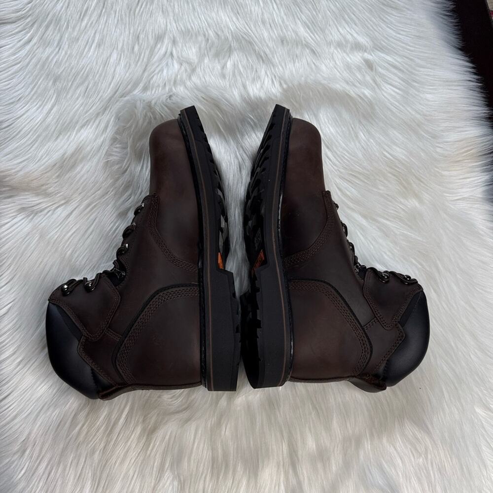 Timberland PRO Pit Boss 6” Dark Brown Leather Steel Toe Boots - Picture 6 of 7